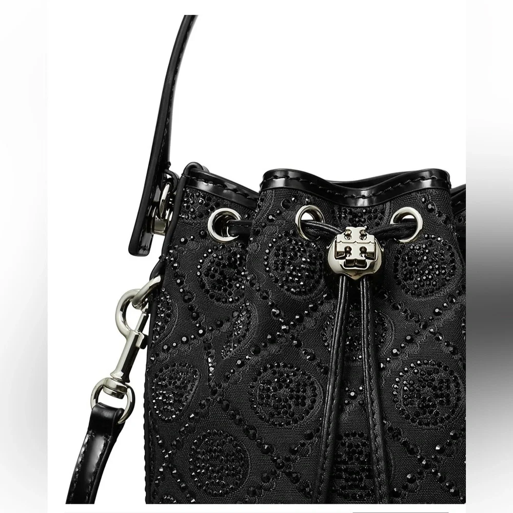 Tory Burch Mini T Monogram Hotfix Bucket Bag